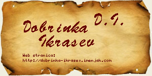 Dobrinka Ikrašev vizit kartica